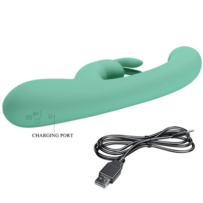 Vibrador de Coelho PRETTY LOVE Lamar verde com estimulação de Ponto G e Clítoris