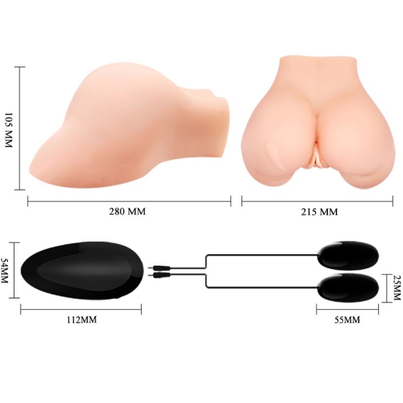 Masturbador Masculino Realista Vagina y Ano con Vibración