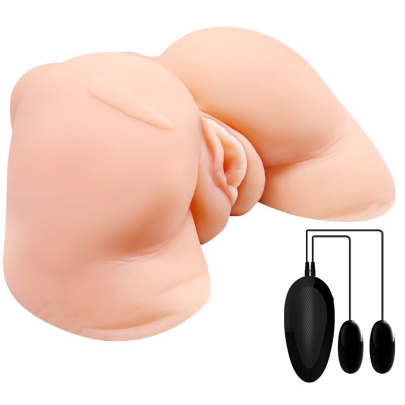 Masturbador Masculino Realista Vagina y Ano con Vibración