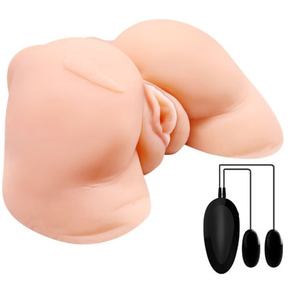 Masturbador Masculino Realista Vagina y Ano con Vibración