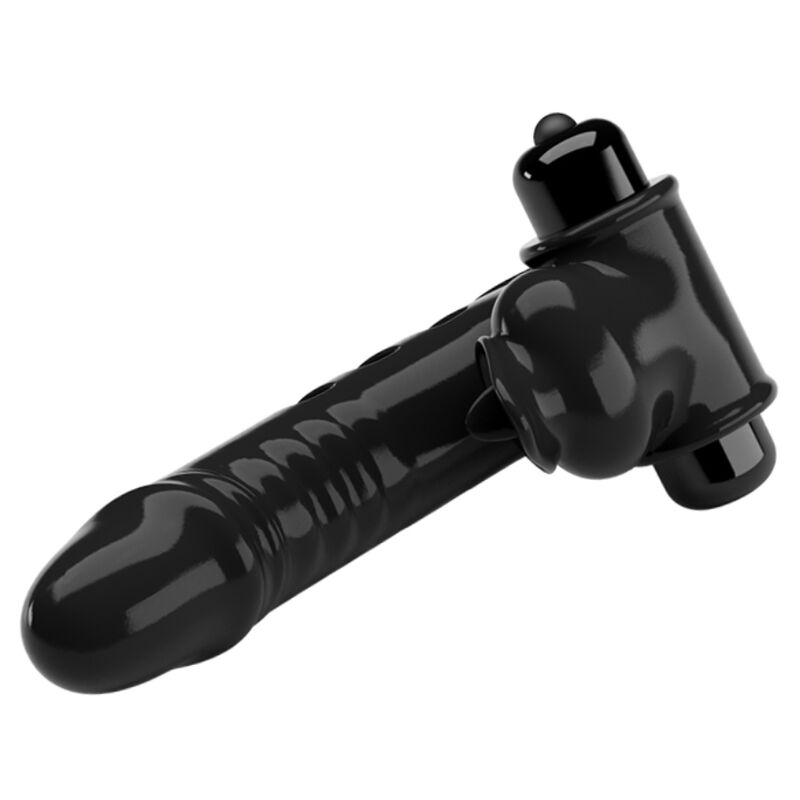 Capa de Dedo Vibrador PRETTY LOVE Corbin Preto com 10 funções.