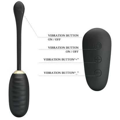 Vista detalhada do vibrador ovo PRETTY LOVE Doreen luxo recarregável com controle remoto