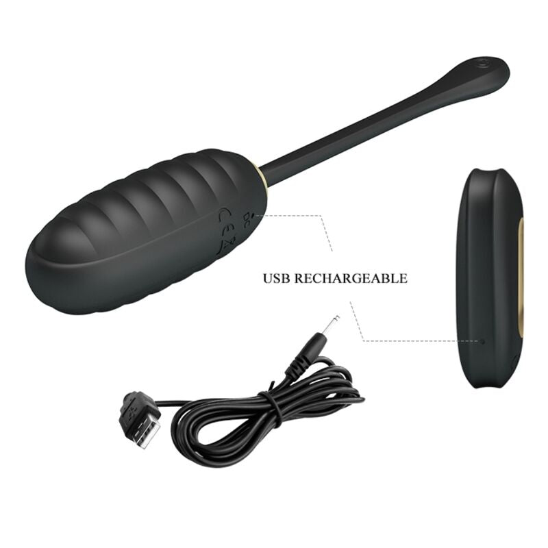 Vista detalhada do vibrador ovo PRETTY LOVE Doreen luxo recarregável com controle remoto