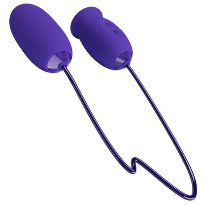 Close-up do Estimulador Vibrador PRETTY LOVE Daisy Youth Violet, mostrando seu design ergonômico e cor.