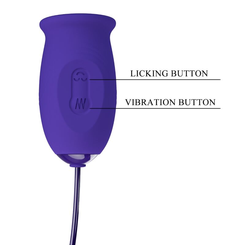 Close-up do Estimulador Vibrador PRETTY LOVE Daisy Youth Violet, mostrando seu design ergonômico e cor.