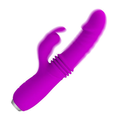 PRETTY LOVE Vibrador de Coelho Dorothy Roxo Recarregável com Estimulador Clitoriano