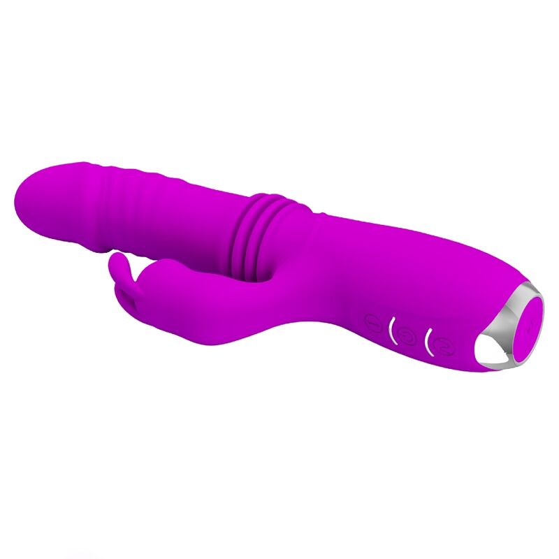 PRETTY LOVE Vibrador de Coelho Dorothy Roxo Recarregável com Estimulador Clitoriano