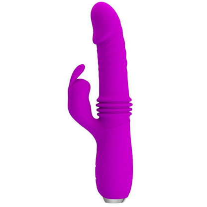 PRETTY LOVE Vibrador de Coelho Dorothy Roxo Recarregável com Estimulador Clitoriano
