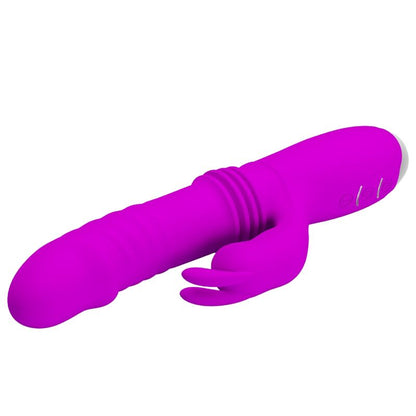 PRETTY LOVE Vibrador de Coelho Dorothy Roxo Recarregável com Estimulador Clitoriano