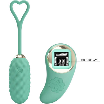 Ovo vibratório PRETTY LOVE Vivian Green com controle remoto, exibindo seu design elegante e cor verde.