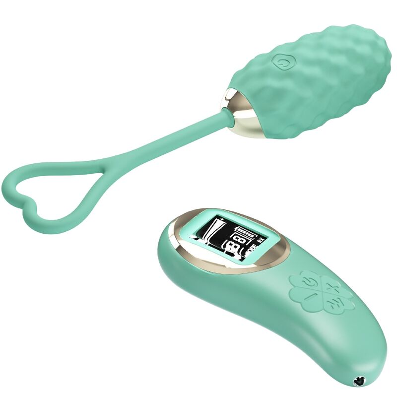 Ovo vibratório PRETTY LOVE Vivian Green com controle remoto, exibindo seu design elegante e cor verde.