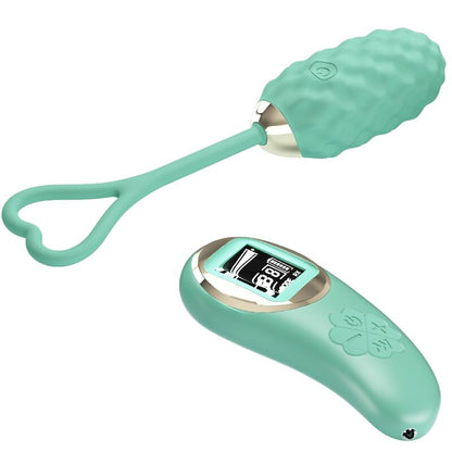 Ovo vibratório PRETTY LOVE Vivian Green com controle remoto, exibindo seu design elegante e cor verde.