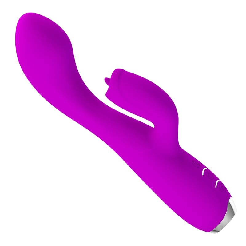 Vibrador de coelho PRETTY LOVE Gloria roxo recarregável com estimulação dupla do ponto G e clitóris.