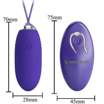 Ovo vibratório PRETTY LOVE Jenny Youth violeta com controle remoto para prazer discreto