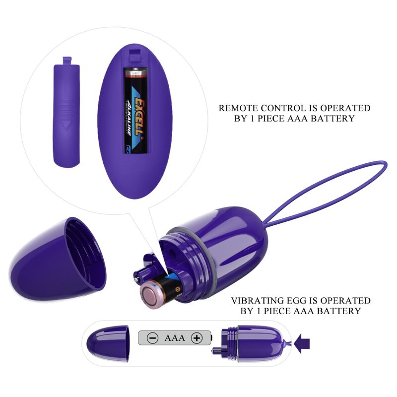 PRETTY LOVE Mini Ovo Vibratório Selkie Youth Violeta com Controle Remoto