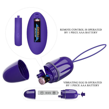 PRETTY LOVE Mini Ovo Vibratório Selkie Youth Violeta com Controle Remoto