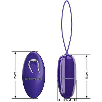 PRETTY LOVE Mini Ovo Vibratório Selkie Youth Violeta com Controle Remoto