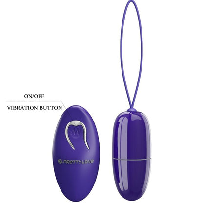 PRETTY LOVE Mini Ovo Vibratório Selkie Youth Violeta com Controle Remoto