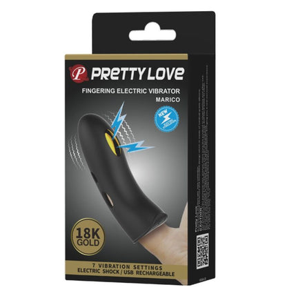 Capa de Dedo Eletroestimuladora Pretty Love, detalhe do silicone e painel de controlo.