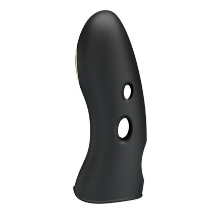 Capa de Dedo Eletroestimuladora Pretty Love, detalhe do silicone e painel de controlo.