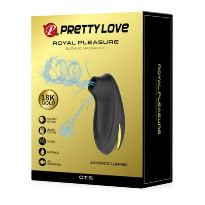 PRETTY LOVE Massageador de Sucção Recarregável de Luxo Preto com design ergonómico
