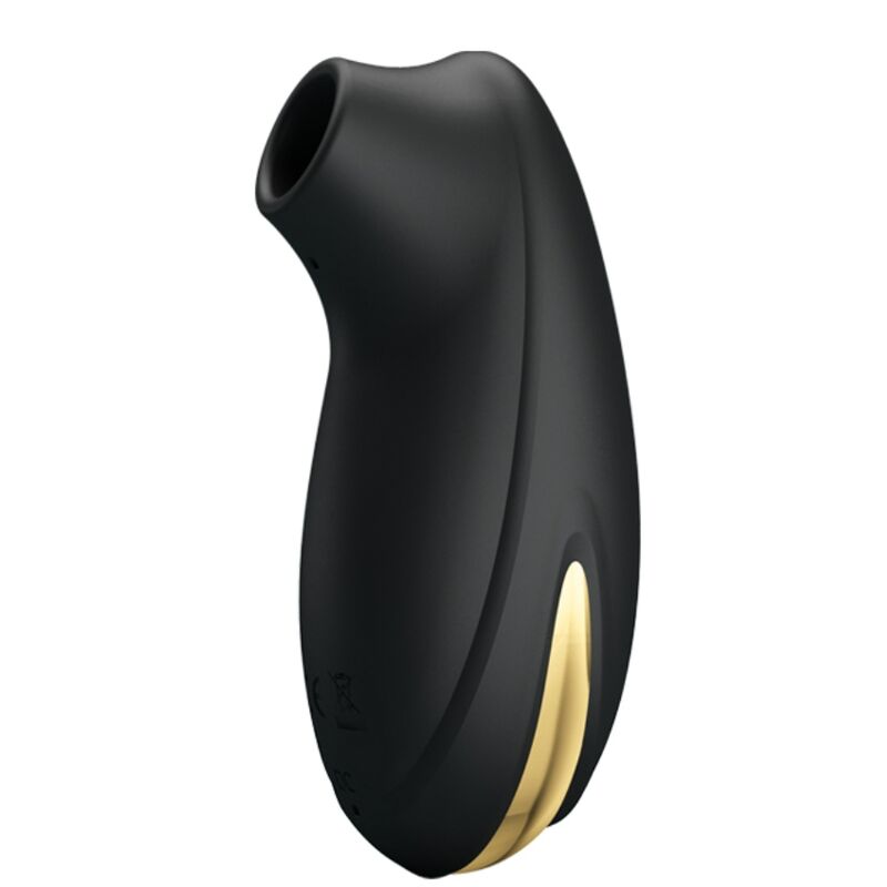 PRETTY LOVE Massageador de Sucção Recarregável de Luxo Preto com design ergonómico