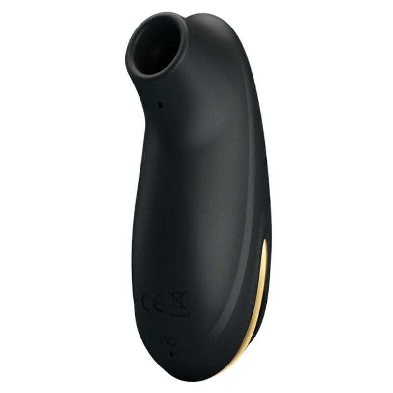 PRETTY LOVE Massageador de Sucção Recarregável de Luxo Preto com design ergonómico