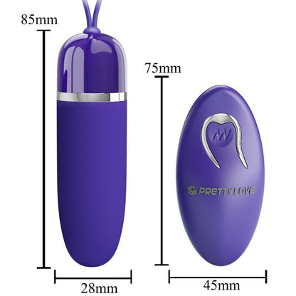 Close-up of the PRETTY LOVE Bala Vibrante Darlene Youth Violet Mini, showing its compact size and smooth silicone texture.