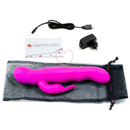 PRETTY LOVE Vibrador Rotador Hale Lilac de silicone, com textura suave e cor lilás vibrante.