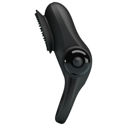 Anel vibrador peniano PRETTY LOVE II preto em silicone com 10 funções.