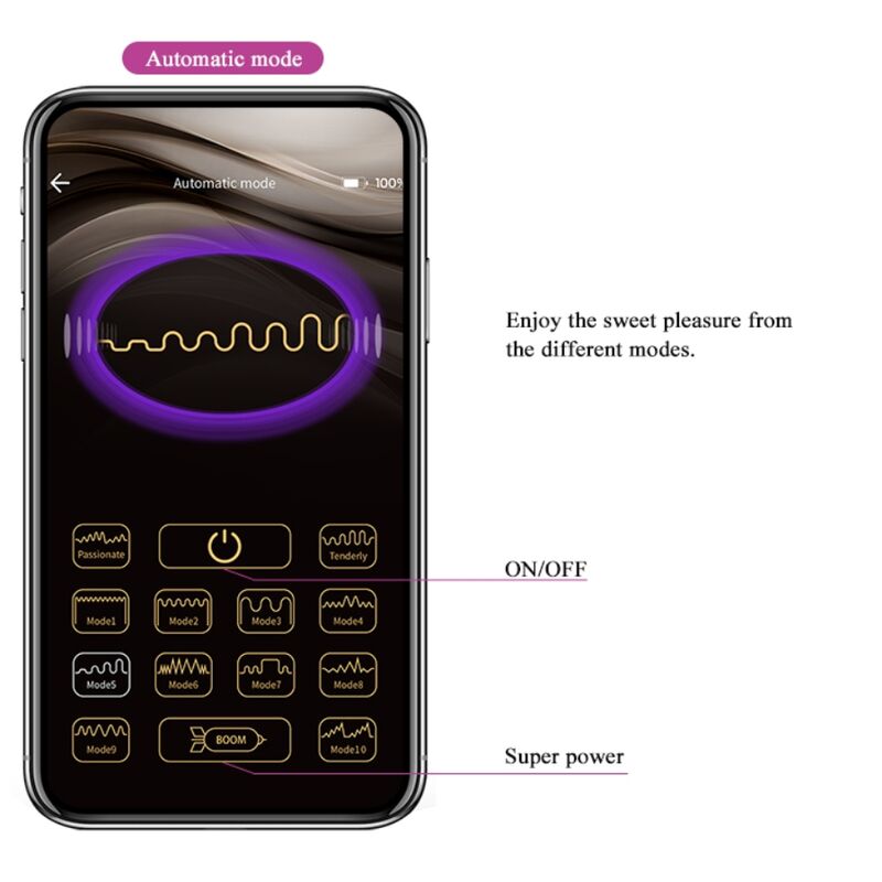 PRETTY LOVE Bolas Vibratórias Recarregáveis Elvira Rosa com App para exercícios de Kegel e prazer.