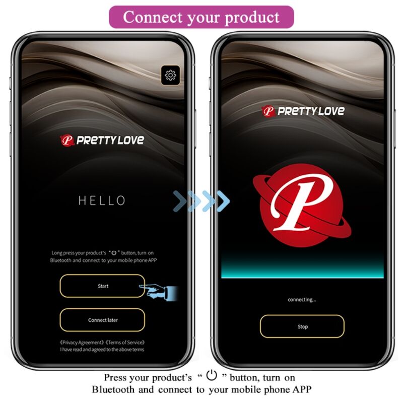 PRETTY LOVE Bolas Vibratórias Recarregáveis Elvira Rosa com App para exercícios de Kegel e prazer.