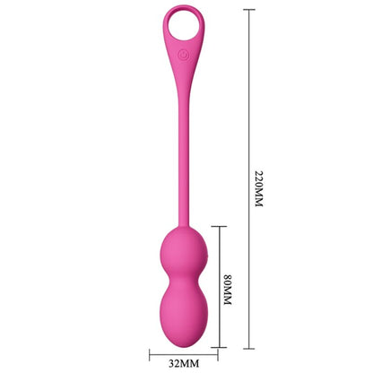 PRETTY LOVE Bolas Vibratórias Recarregáveis Elvira Rosa com App para exercícios de Kegel e prazer.
