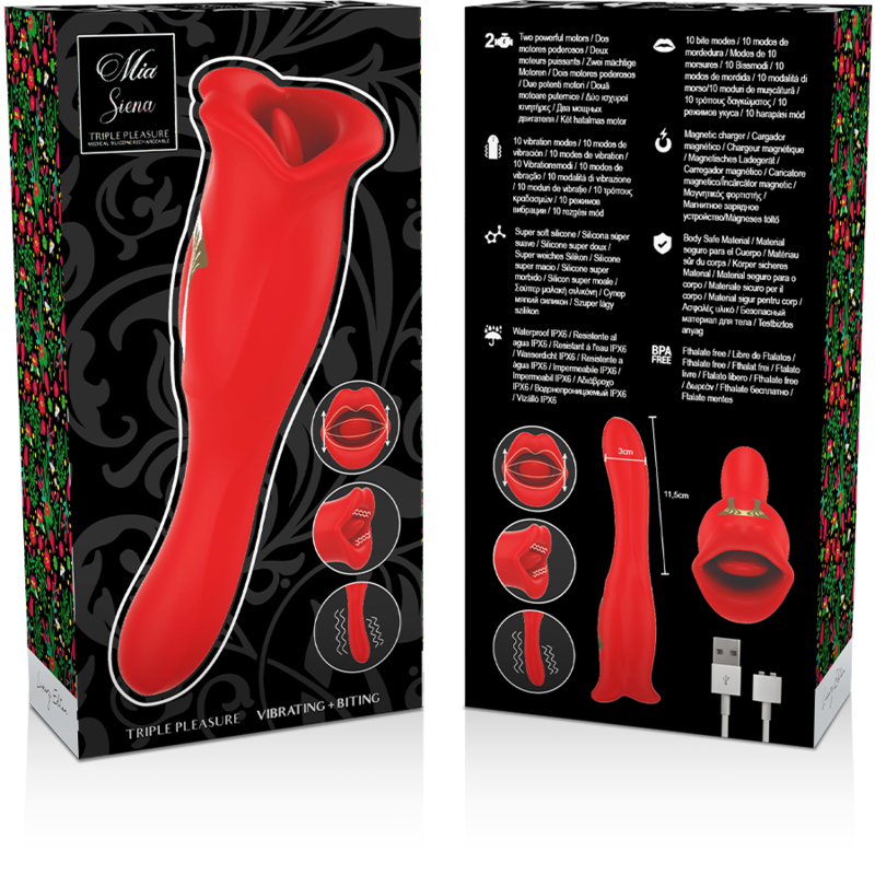 MIA - SIENA TRIPLE PLACER VIBRACIÓN + MORDISCOS
