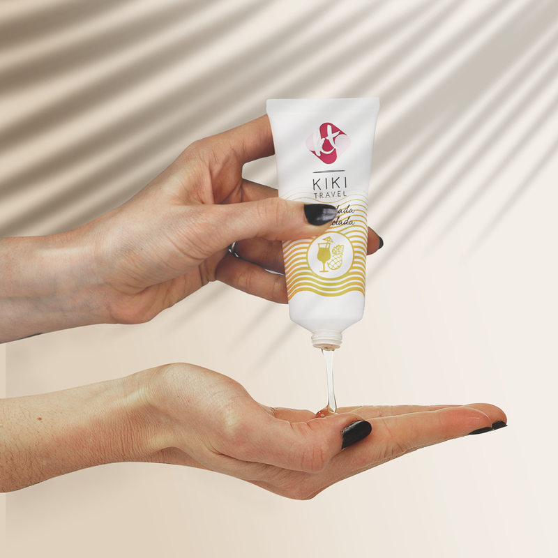 KIKÍ TRAVEL Lubrificante Pina Colada 50 ML, à base de água, com sabor tropical.