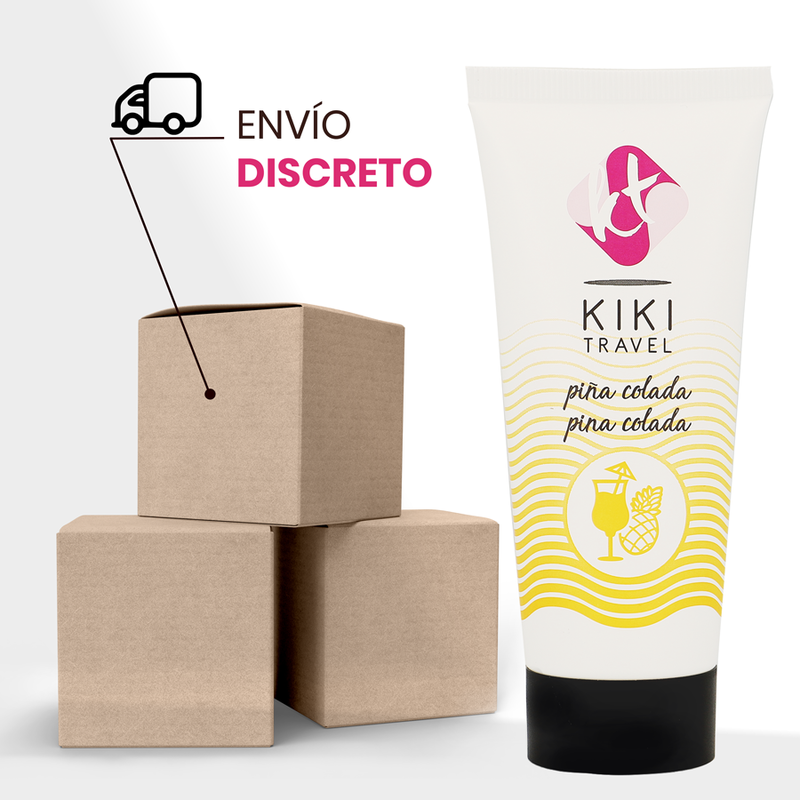 KIKÍ TRAVEL Lubrificante Pina Colada 50 ML, à base de água, com sabor tropical.