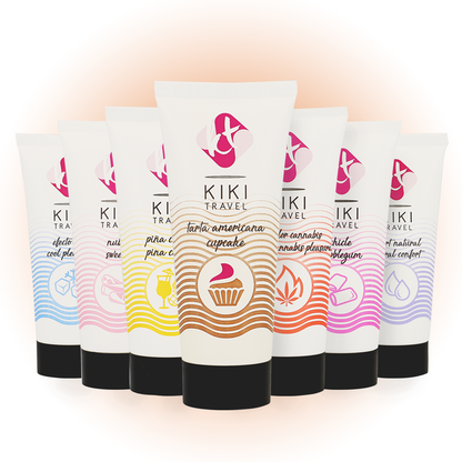 KIKÍ TRAVEL Lubrificante Cupcake 50ml com embalagem atraente e detalhes do produto