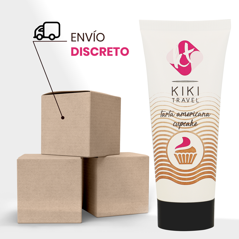 KIKÍ TRAVEL Lubrificante Cupcake 50ml com embalagem atraente e detalhes do produto