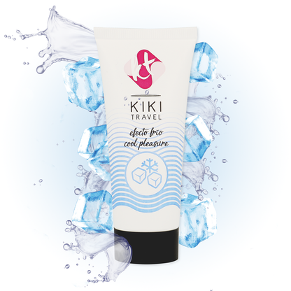 KIKÍ TRAVEL Lubrificante com Efeito de Refrigeração 50ml para conforto e hidratação.