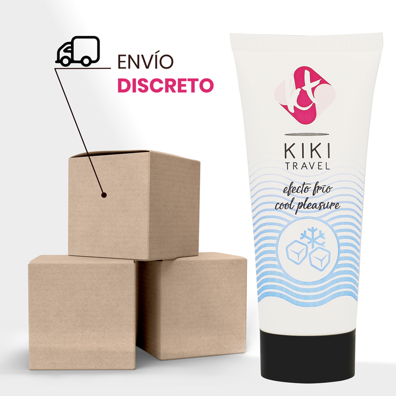 KIKÍ TRAVEL Lubrificante com Efeito de Refrigeração 50ml para conforto e hidratação.