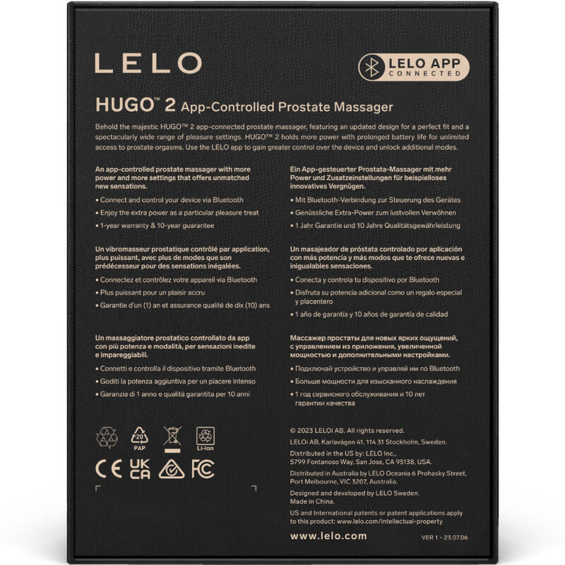Masajeador de Próstata HUGO 2 con Conectividad App