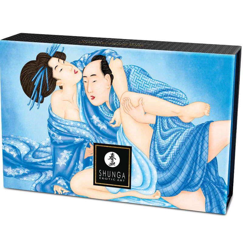 Kit de Massagem em Pó Comestível SHUNGA Sabor Coco para momentos sensuais.
