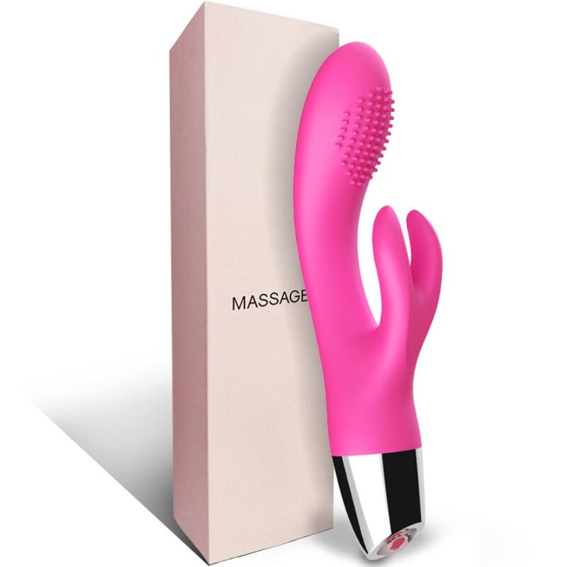 Vibrador Coelho ARMONY Fúcsia com estimulação dupla e design ergonómico.