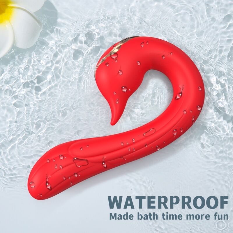 Vibrador ARMONY Golfinho Multiposição com Efeito de Calor Vermelho