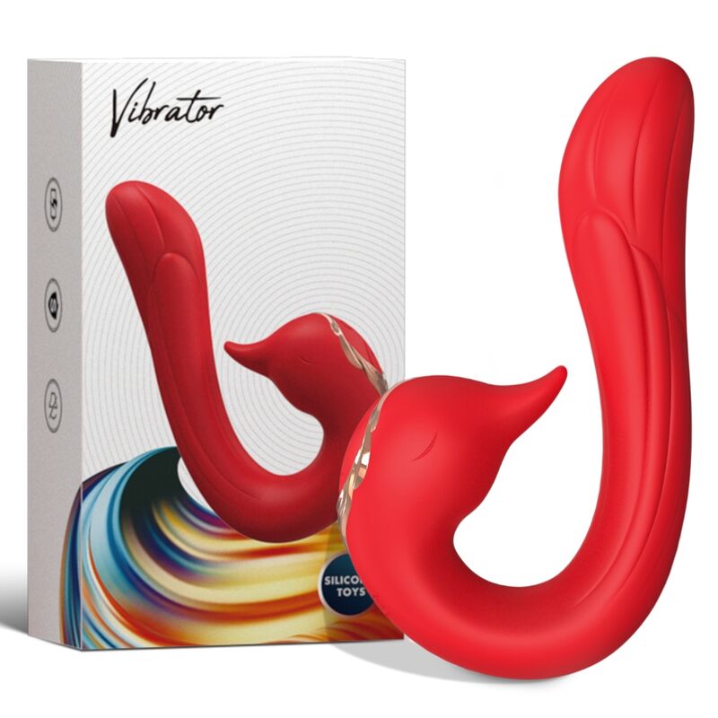 Vibrador ARMONY Golfinho Multiposição com Efeito de Calor Vermelho