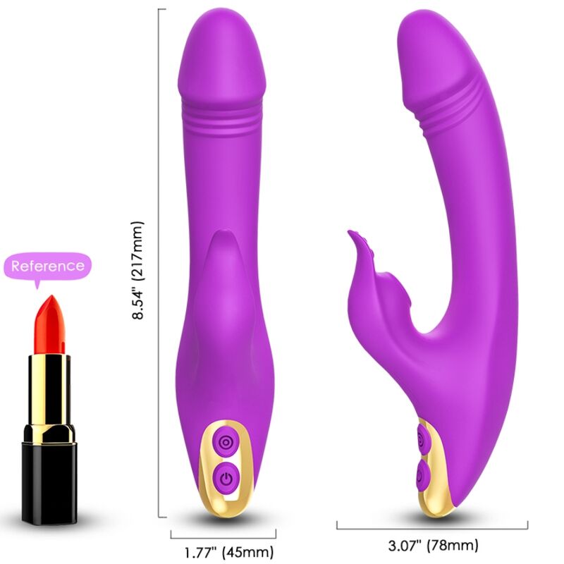 Close-up do Sugador Clitoriano e Ponto G ARMONY Love VIOLETA, mostrando seu design ergonômico e materiais de alta qualidade.