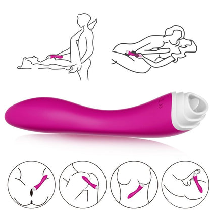 Detalhe do Vibrador Clitoriano ARMONY Fairyland Fúcsia com Sucção e Vibração.