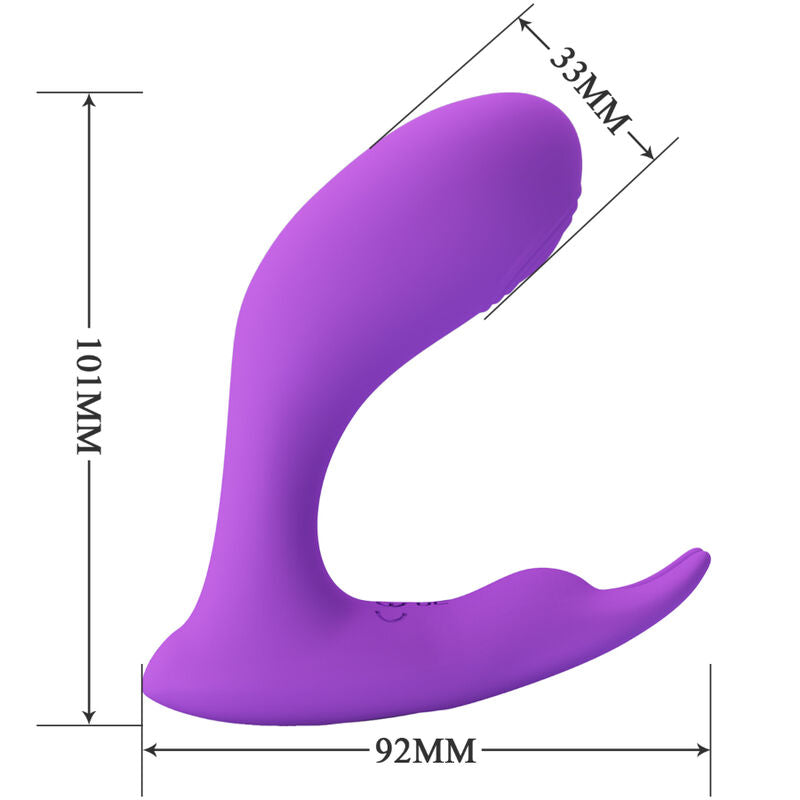 Close-up do PRETTY LOVE Vibrador Idabelle Violeta com controle remoto