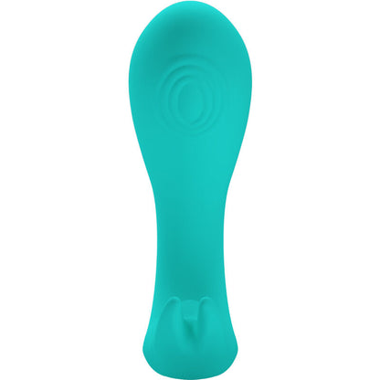 Vibrador G e Clitóris PRETTY LOVE Idabelle com Controle Remoto e Pulsação Azul, mostrando design ergonómico em silicone.