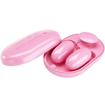 Close-up of the PRETTY LOVE Bala Vibrante Rosa with 12 functions, highlighting its soft texture and compact design.